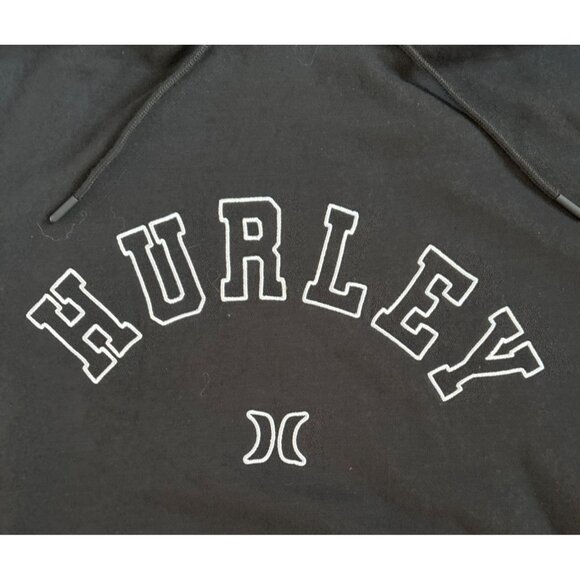 Hurley Mens XL Black Pullover Hoodie With Kangaroo Pocket & Drawstring - Picture 2 of 8